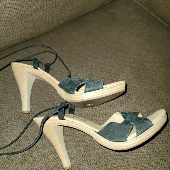 Michael Kors Lace Up High Heel Sandals - Picture 10 of 13